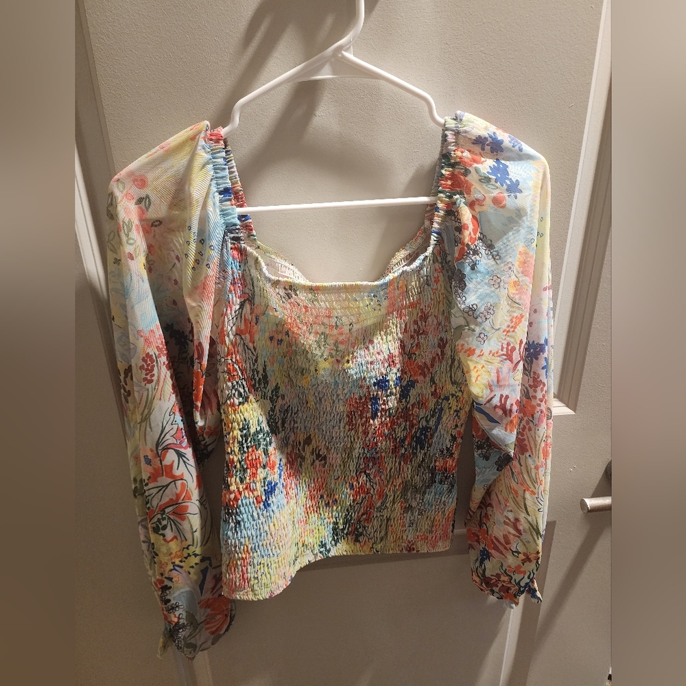 Anthropologie Smocked Top